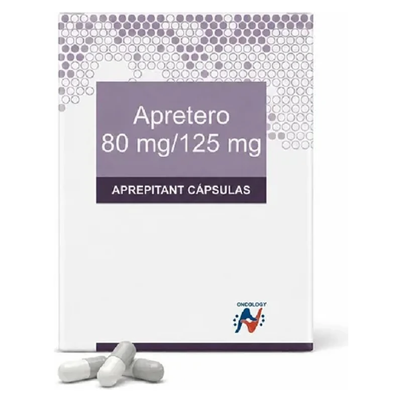 APRETERO — Aprepitant 125 mg / 80 mg — 1 cápsula de 125 mg + 2 cápsulas de 80 mg