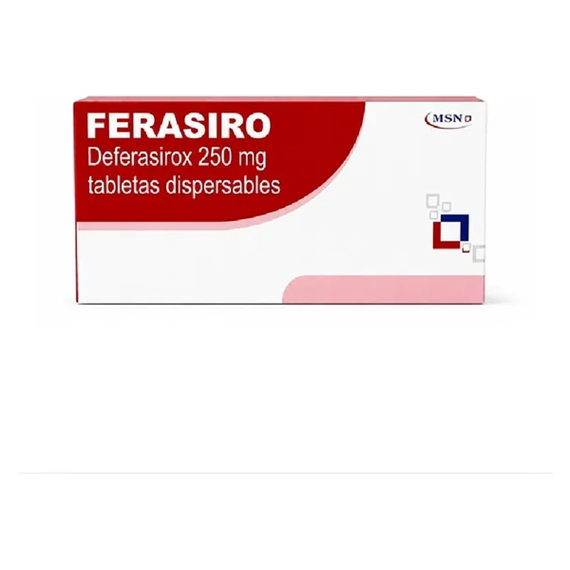 FERASIRO — Deferasirox 250 mg — 28 tabletas dispersables