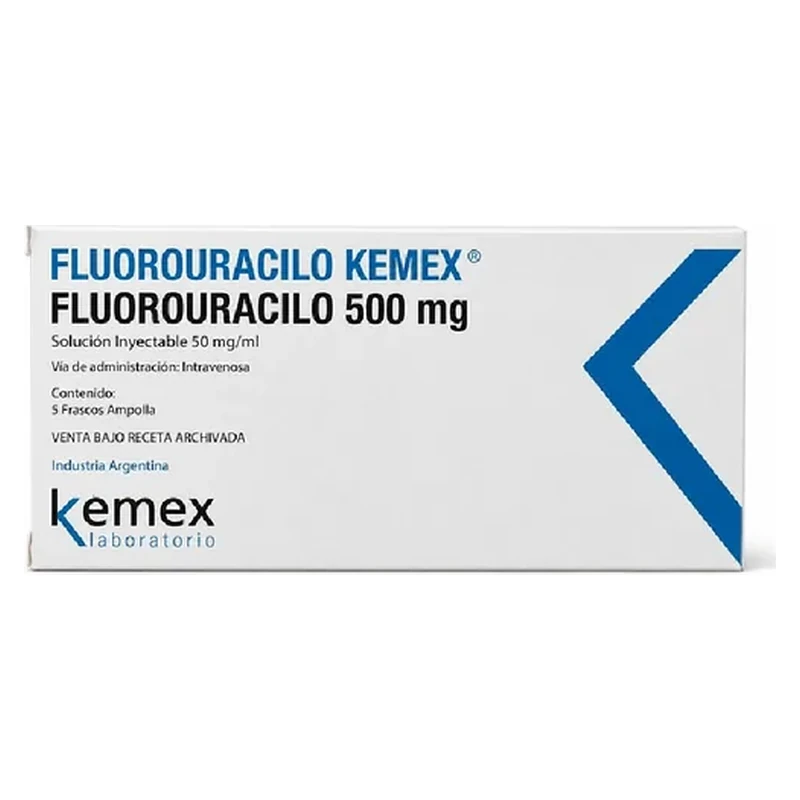 FLUOROURACILO KEMEX — Fluorouracilo 500 mg — 5 frascos ampolla · 50 mg/mL